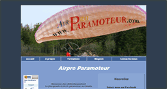 Desktop Screenshot of airproparamoteur.com