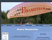 Tablet Screenshot of airproparamoteur.com